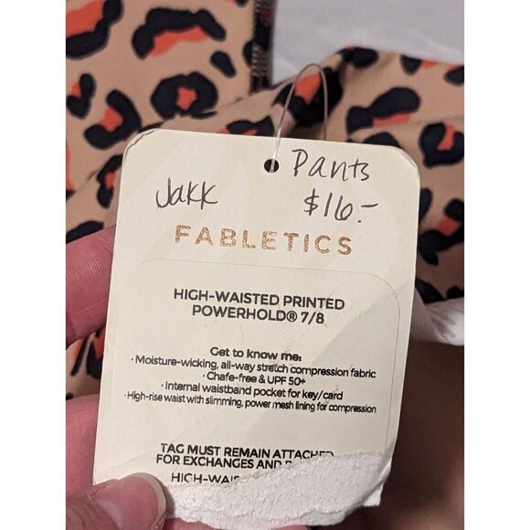 Fabletics High Waisted Printed Power hold 7/8 Animal Print Giraffe NWT Leggings - Picture 5 of 11